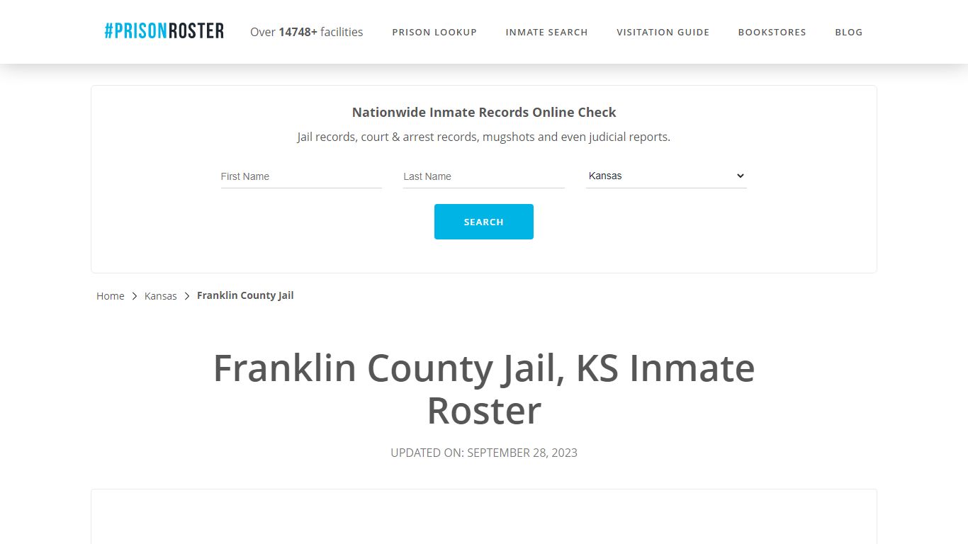 Franklin County Jail, KS Inmate Roster - Prisonroster